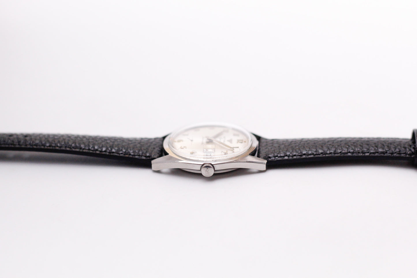 [Serviced] 1960s Wittnauer Automatic Silver Sunburst Dial Men's Wrist-Watch