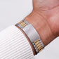 1980 Pulsar Quartz Stark White Dial Men's Two Tone Wrist Watch