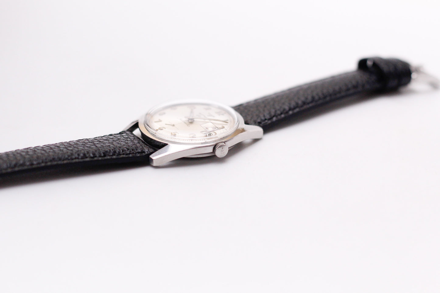 [Serviced] 1960s Wittnauer Automatic Silver Sunburst Dial Men's Wrist-Watch