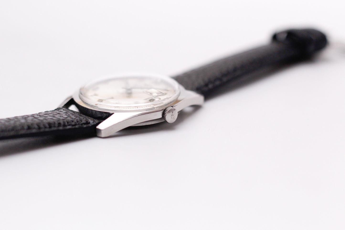 [Serviced] 1960s Wittnauer Automatic Silver Sunburst Dial Men's Wrist-Watch