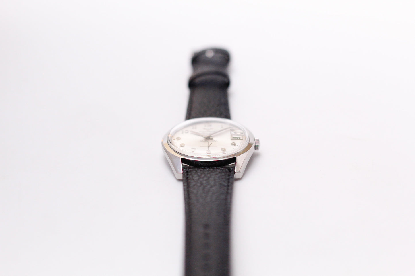 [Serviced] 1960s Wittnauer Automatic Silver Sunburst Dial Men's Wrist-Watch