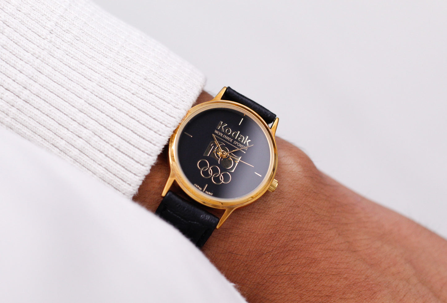 [New Old Stock] 1996 Kodak Quartz 100th Year Olympics Anniversary Men's Wrist-Watch W/Box
