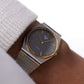 1993 Pulsar Quartz Gray Waffle Dial Two Tone Men's Wrist-Watch