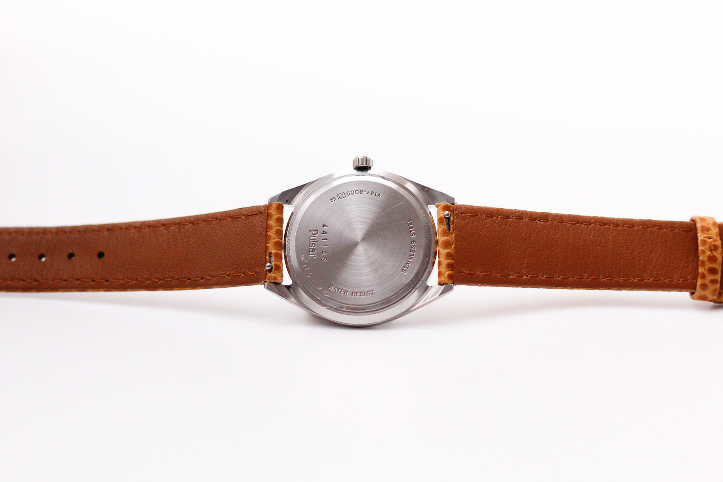 1994 Pulsar Quartz Silver Sunburst Dial Men's Wrist-Watch