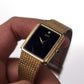 1984 Seiko Quartz Tank Inky Black Dial Men's Wrist-Watch