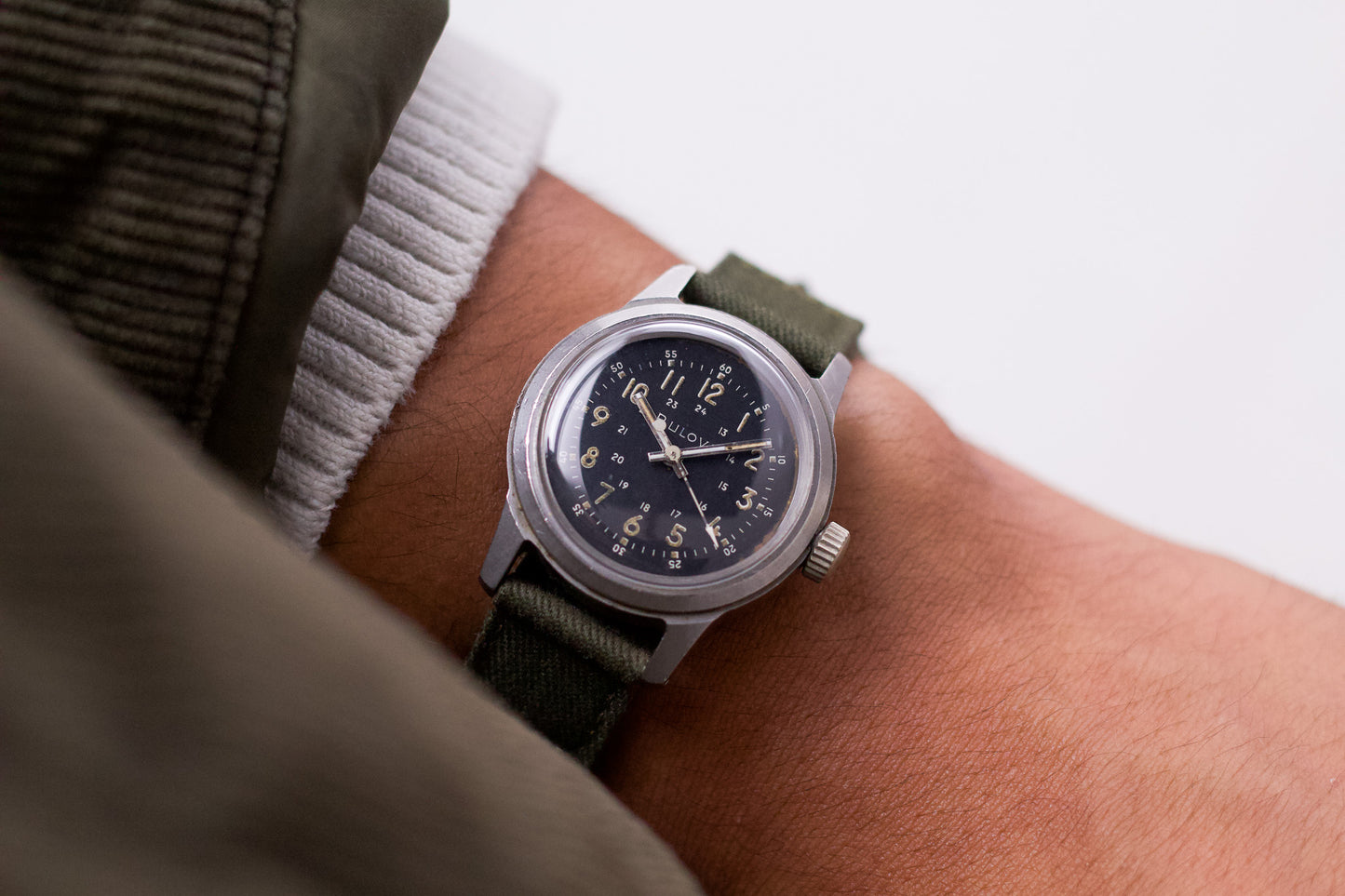 [Serviced] 1950s Korean War USA Issue Bulova 'Hack' Mechanical Men's Wrist-Watch