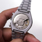 [Serviced] 1976 Seiko Automatic Chronograph Brilliant Gray Sunburst Dial Men's Wrist-Watch