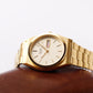 [Near Mint] 1990s Pulsar Quartz Straight Grain Golden Dial Men's Wrist-Watch