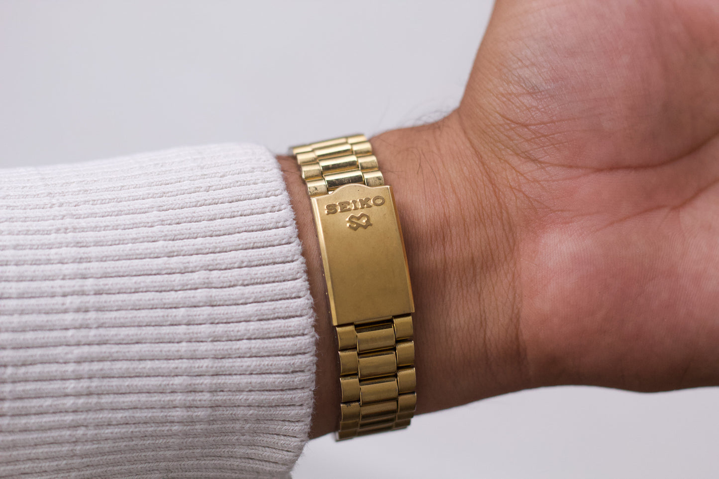 1987 Seiko SQ 'Baby President' Gold Toned Men's Wrist-Watch