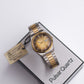 [Near Mint] 1980s Pulsar Quartz Tiger Sunburst Dial Faceted Crystal Men's Wrist-Watch W/Box