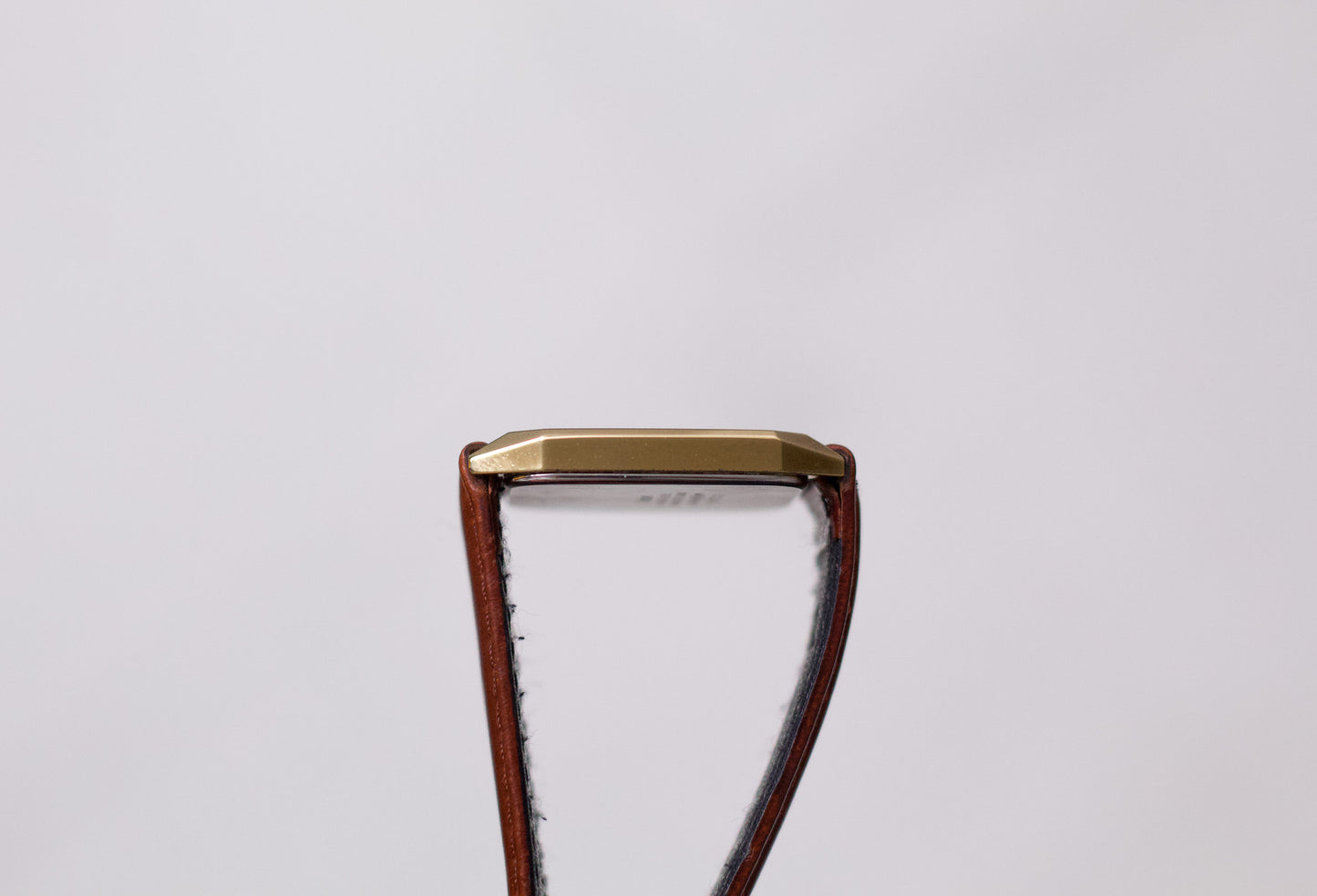 1994 Pulsar Quartz Linen Golden Dial Tank Men's Wrist-Watch