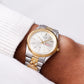 1999 Citizen 'Baby Day-Date' Champagne Dial Two Tone Men's Wrist-Watch W/Box & Papers