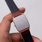 1994 Pulsar Quartz Linen Golden Dial Tank Men's Wrist-Watch