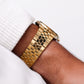 [Mint] 1999 Citizen Quartz Straight Grain Golden Dial Men's Wrist-Watch W/Box