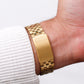 [Mint] 1999 Citizen Quartz Straight Grain Golden Dial Men's Wrist-Watch W/Box