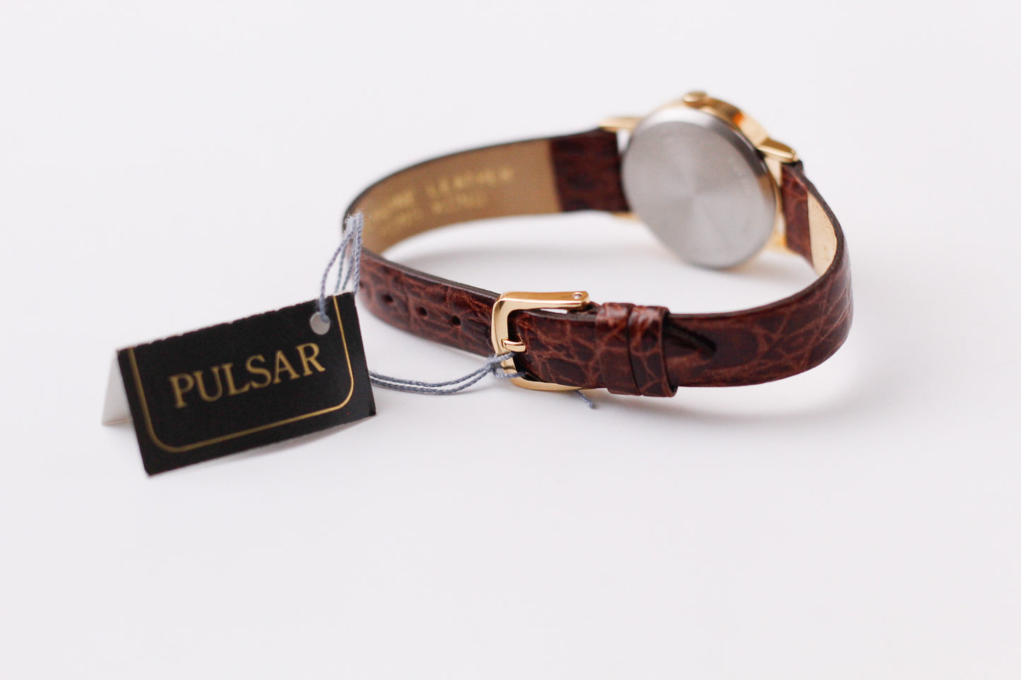 [Near Mint] 1993 Pulsar Quartz Striped Roman Dial Faceted Crystal Ladies' Wrist Watch W/Box & Tag