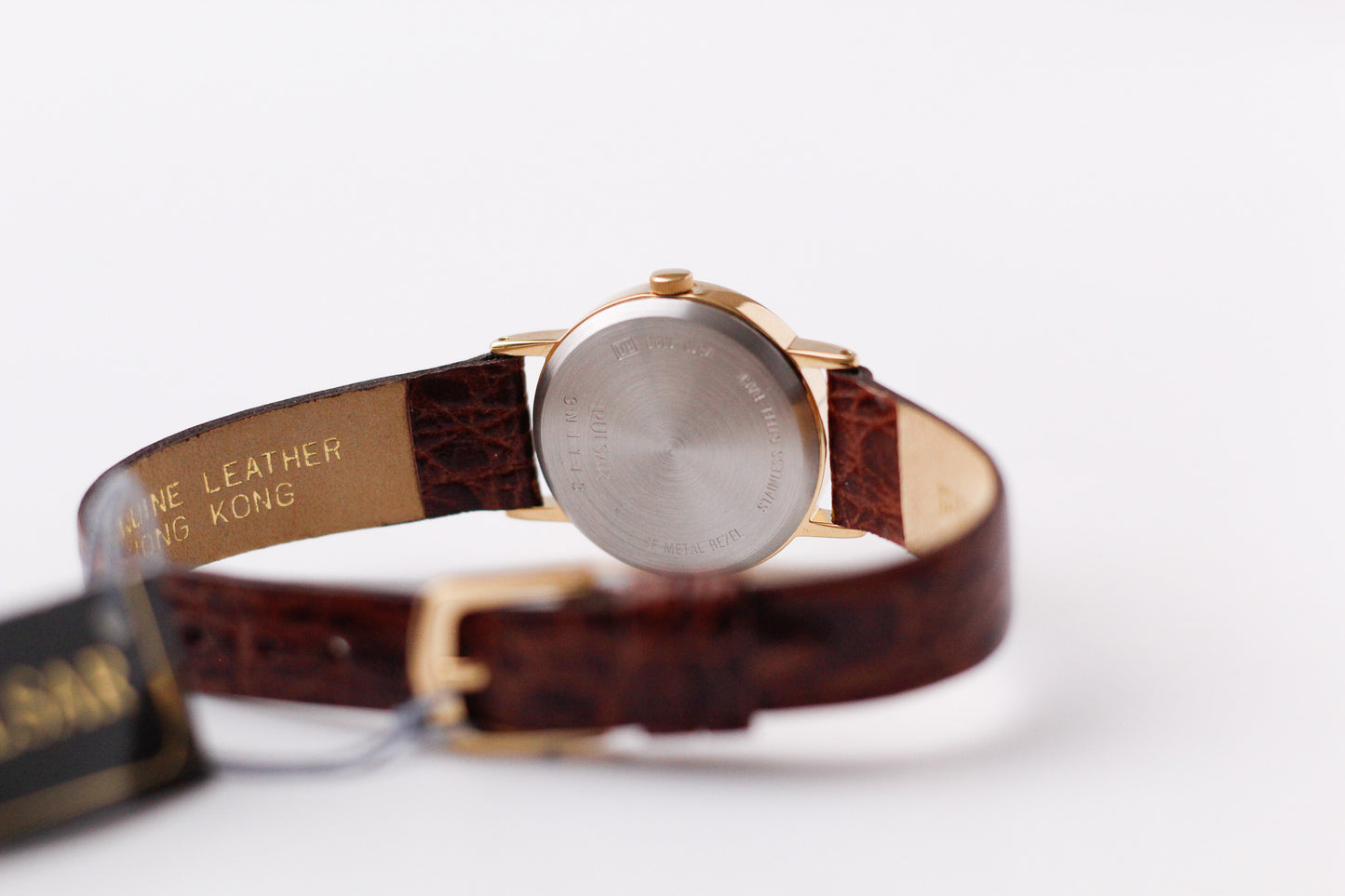 [Near Mint] 1993 Pulsar Quartz Striped Roman Dial Faceted Crystal Ladies' Wrist Watch W/Box & Tag