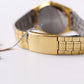 [Near Mint] 1990s Pulsar Quartz Straight Grain Golden Dial Men's Wrist-Watch