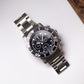 [Near Mint] 2005 Seiko Quartz Chronograph Inky Black Dial Men's Wrist-Watch