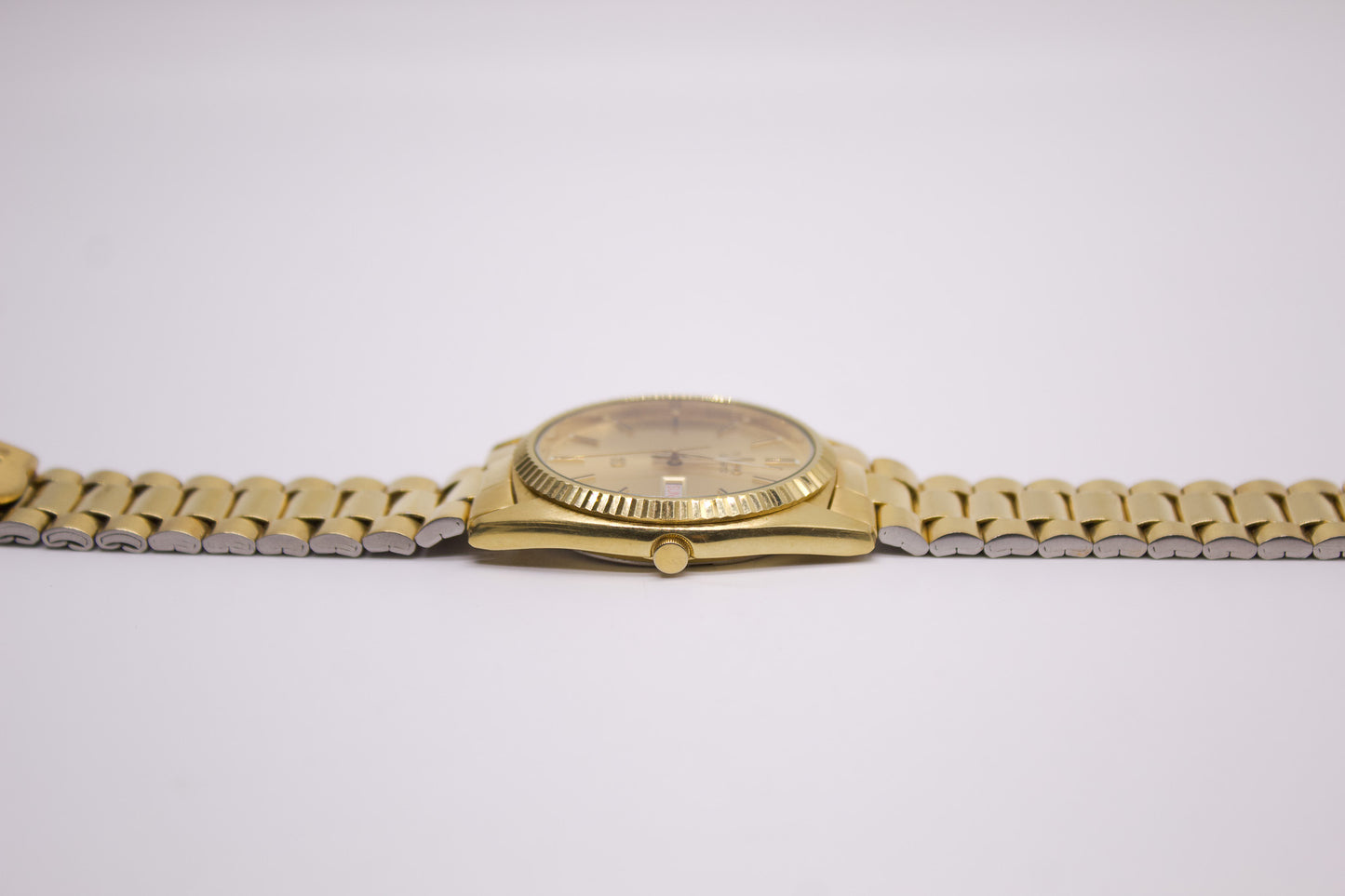 1987 Seiko SQ 'Baby President' Gold Toned Men's Wrist-Watch