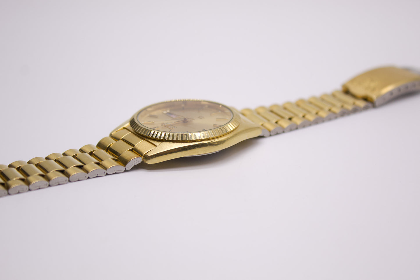 1987 Seiko SQ 'Baby President' Gold Toned Men's Wrist-Watch