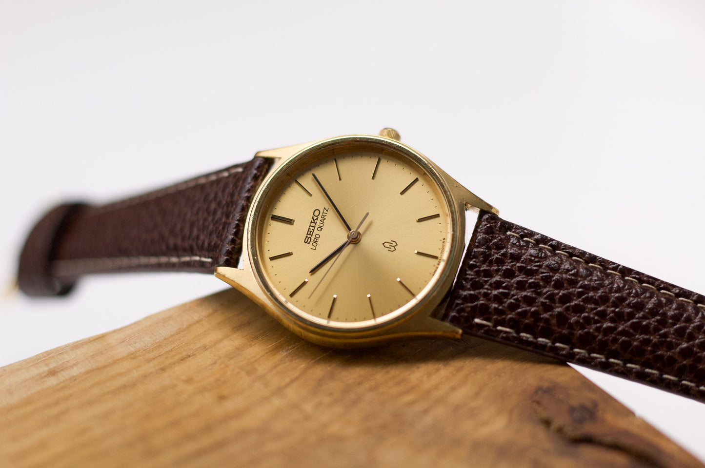 1979 Seiko Lord Quartz Golden Sunburst Dial Men's Wrist-Watch