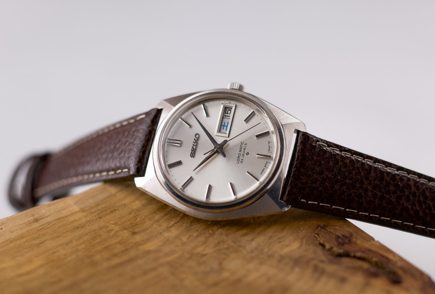 1968 Seiko Lord-Matic Silver Sunburst Dial Men's Wrist-Watch