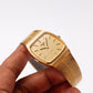 1983 Pulsar Quartz Straight Grain Golden Dial Men's Wrist-Watch