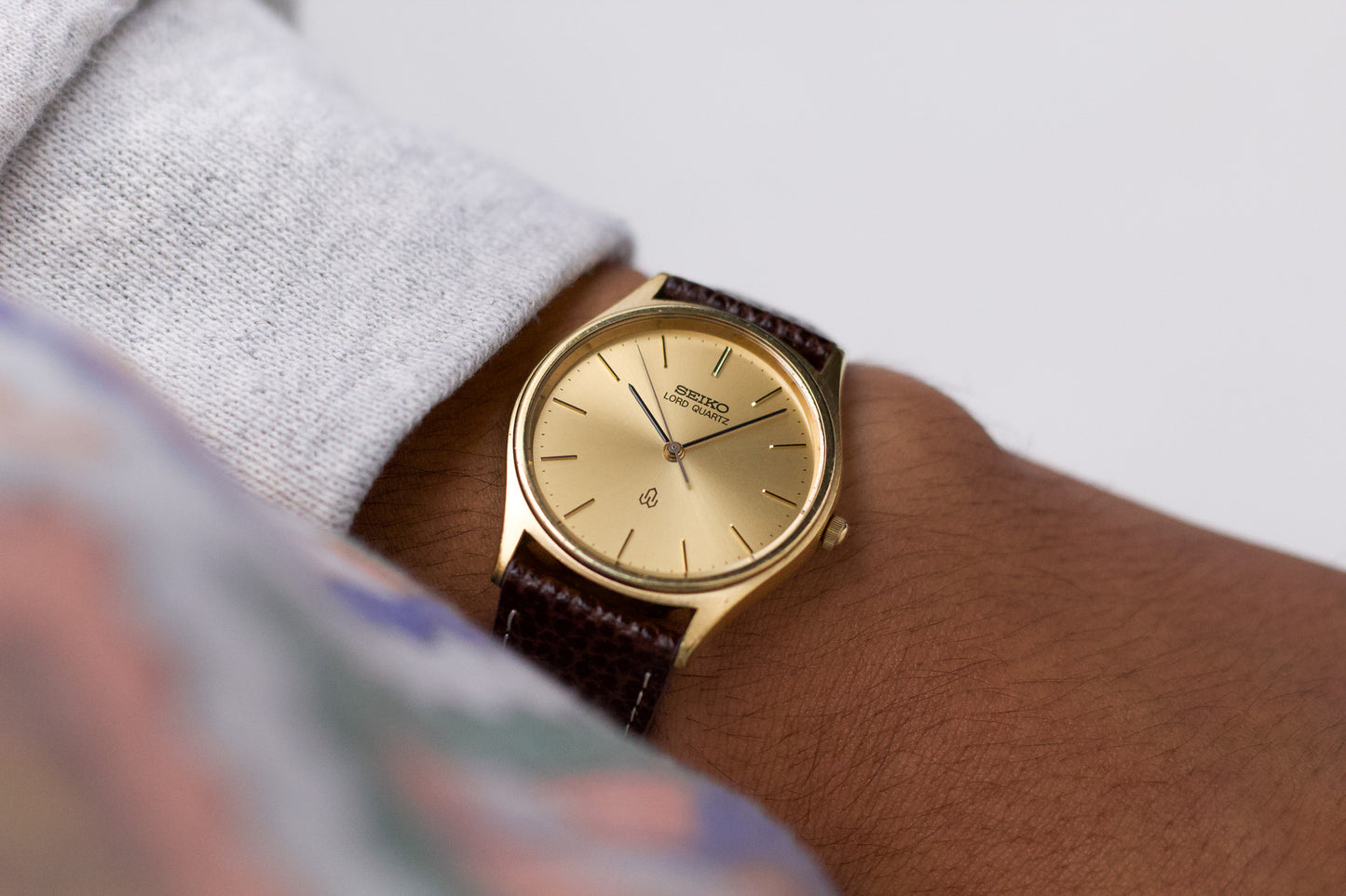 1979 Seiko Lord Quartz Golden Sunburst Dial Men's Wrist-Watch