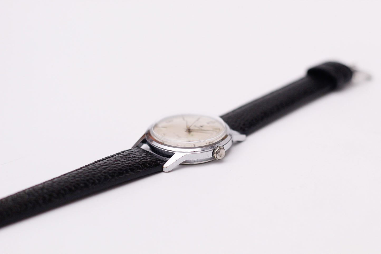 [Serviced] 1970s Buren Mechanical Cream White Dial Men's Wrist-Watch