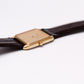 1984 Seiko Quartz Straight Grain Golden Dial Tank Men's Wrist-Watch