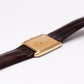 1984 Seiko Quartz Straight Grain Golden Dial Tank Men's Wrist-Watch