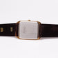 1984 Seiko Quartz Straight Grain Golden Dial Tank Men's Wrist-Watch