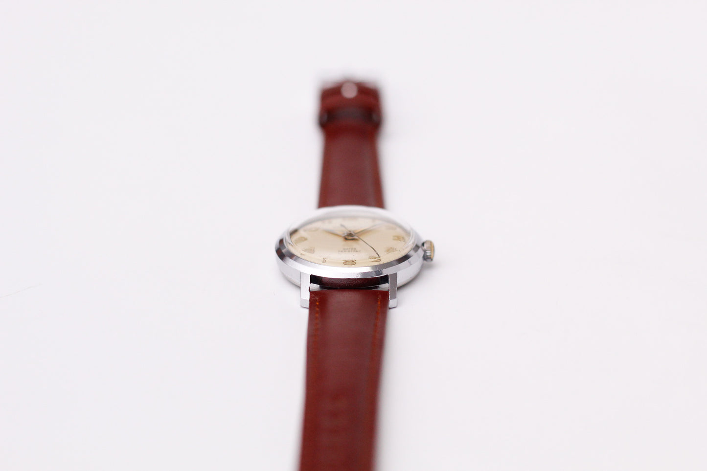 [Serviced] 1970 Caravelle Mechanical Aged Cream Dial Men's Wrist-Watch
