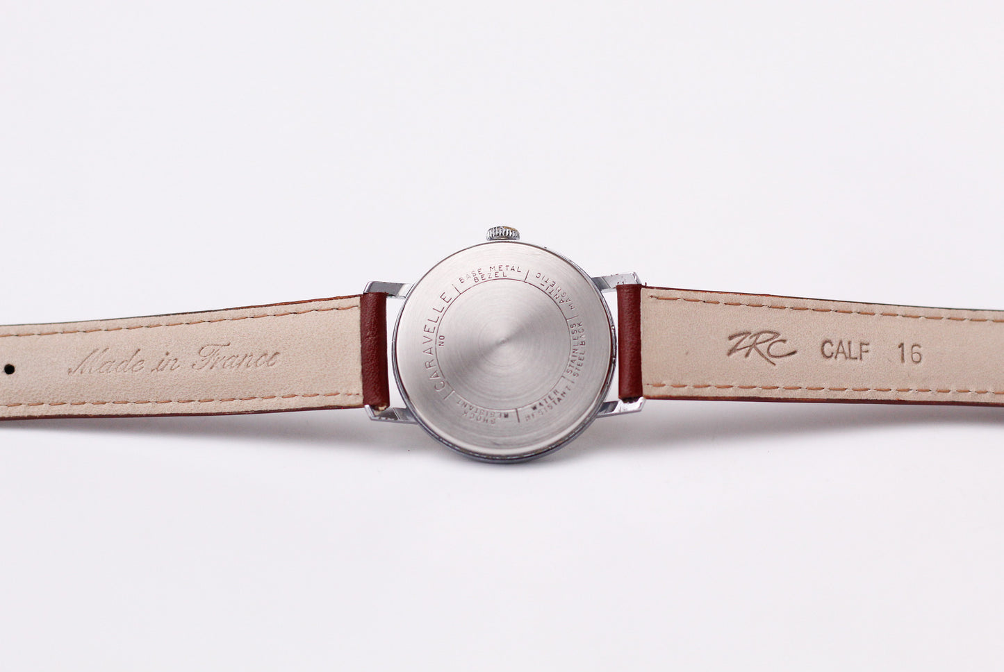 [Serviced] 1970 Caravelle Mechanical Aged Cream Dial Men's Wrist-Watch
