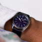 1984 Seiko 5 Automatic Straight Grain Midnight Blue Dial Men's Wrist-Watch