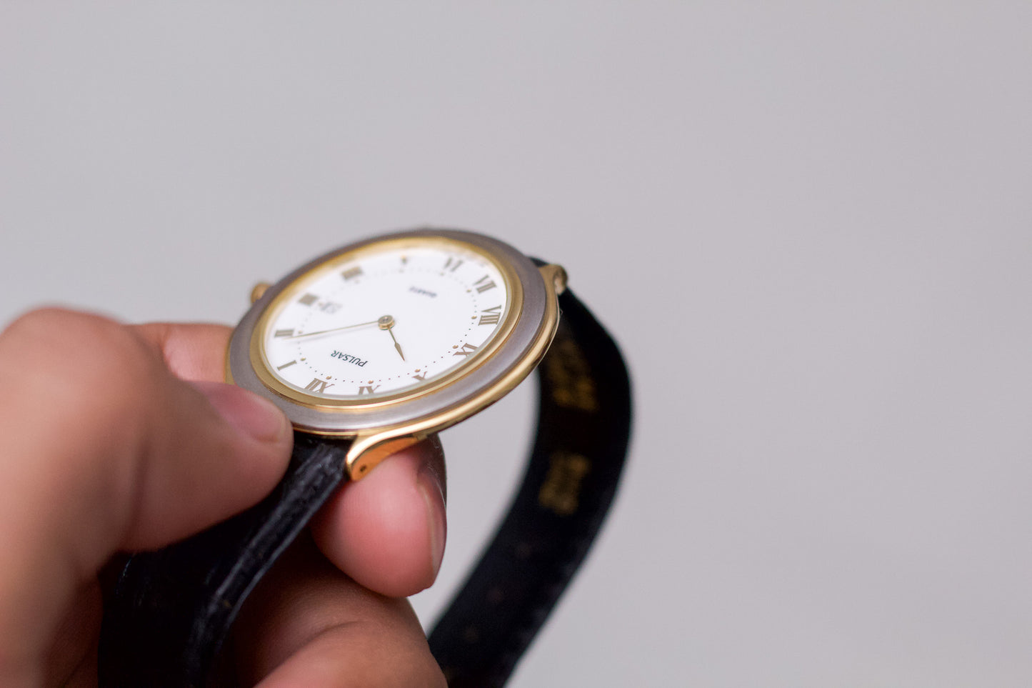 [New Old Stock] 2000 Pulsar Quartz Two Tone Men's Wrist-Watch Full-Set