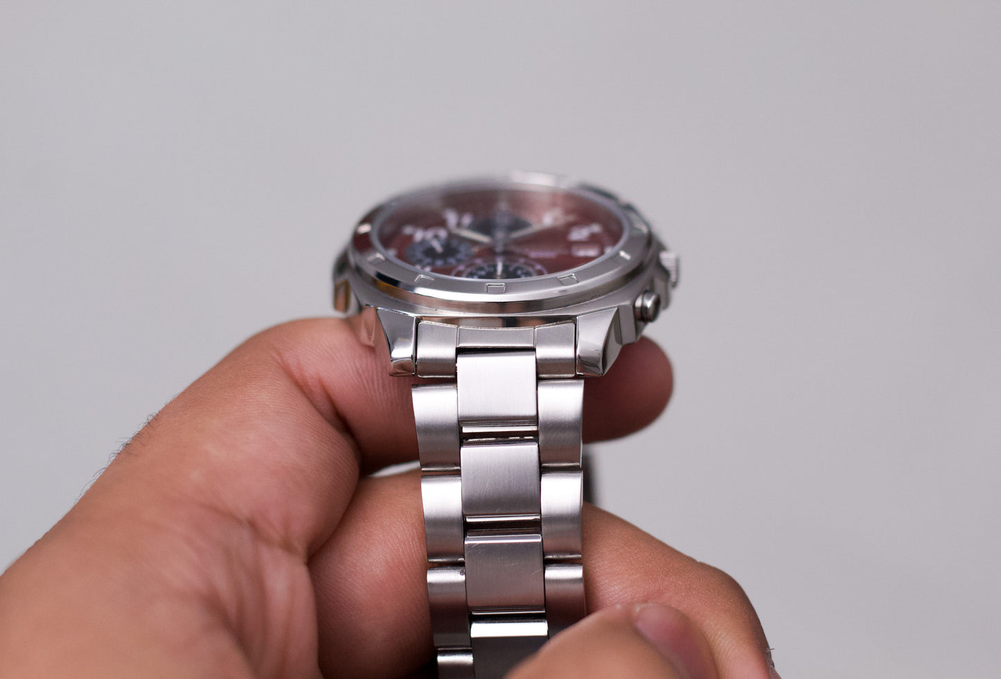 2009 Seiko Chronograph Red Dial Men's Quartz Wrist-Watch