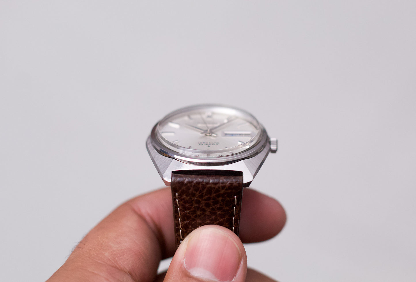 1968 Seiko Lord-Matic Silver Sunburst Dial Men's Wrist-Watch