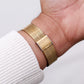 1983 Pulsar Quartz Straight Grain Golden Dial Men's Wrist-Watch