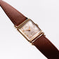 [Serviced] 1940s Hamilton Golden Art Deco Dial Men's Mechanical Wrist Watch