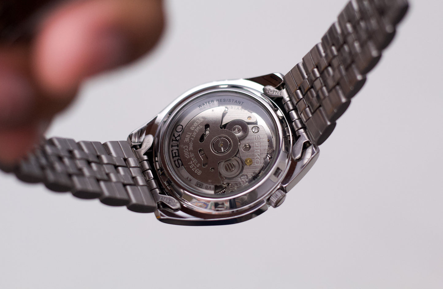 2008 Seiko 5 Midnight Black Dial Ghost Logo Men's Wrist-Watch
