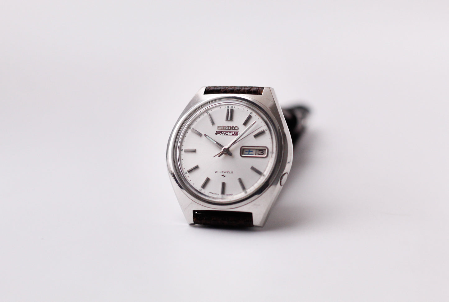 [Serviced] 1975 Seiko Actus Automatic Silver Sunburst Dial Men's Wrist-Watch