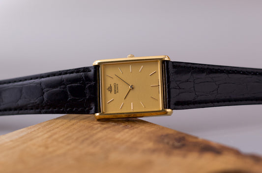 1990 Seiko 'Baby Credor' Quartz Golden Tank Men's Wrist-Watch