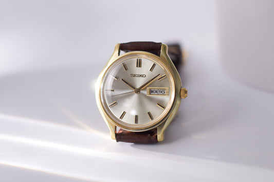 [Serviced] 1967 Seiko Automatic Champagne Sunburst Dial Men's Wrist-Watch
