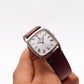 [Serviced] 11960s Universal Genève Straight Grain Silver Roman Dial Men's Mechanical Wrist Watch