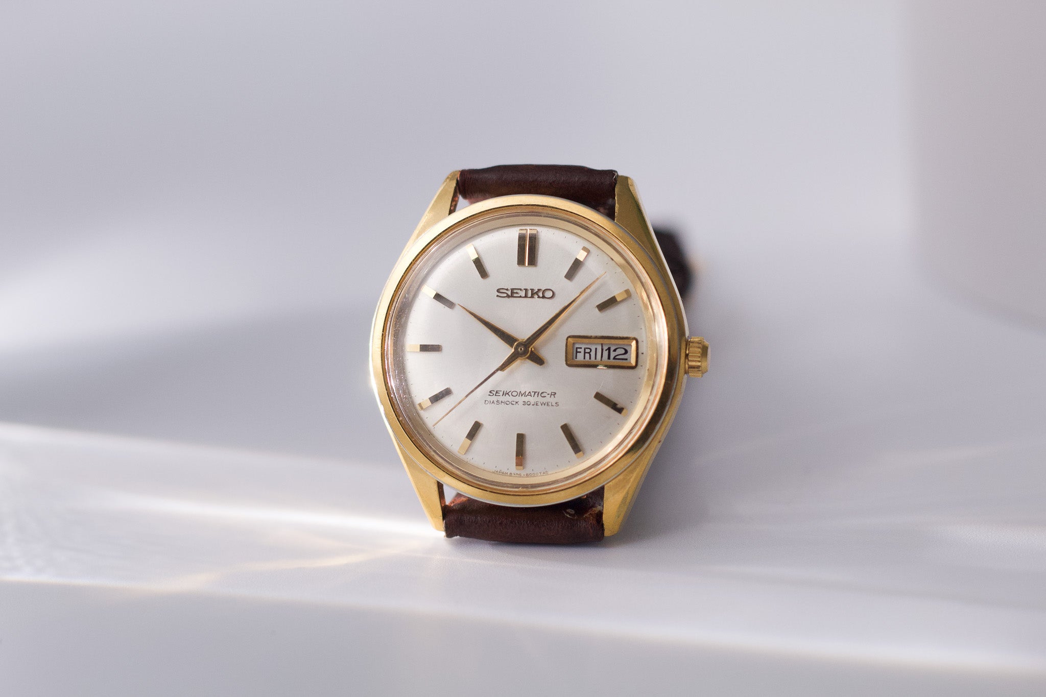 SEIKOMATIC-R 8305 8020T 30JEWELS 1965年製 Serviced] 1965 Seiko Seikomatic-R Gold Toned Men's Wrist-Watch