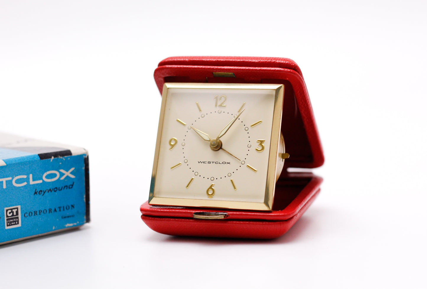 1970s Westclox Mechanical Travel Alarm-Clock W/Box