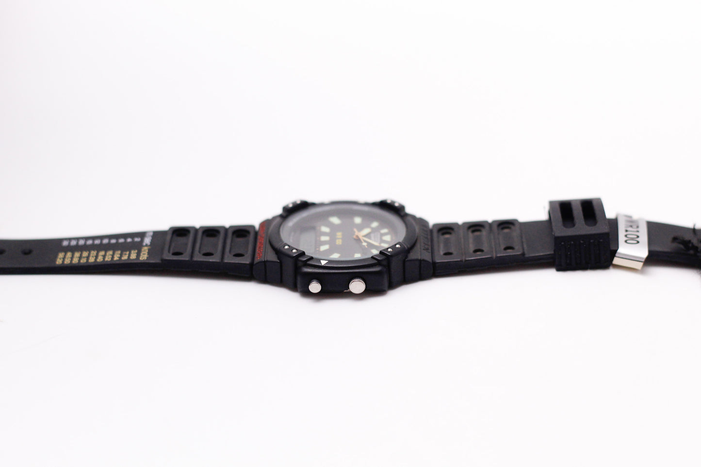 [Near Mint] 1995 Citizen Quartz Ana-Digi Matte Black Dial Men's Wrist-Watch