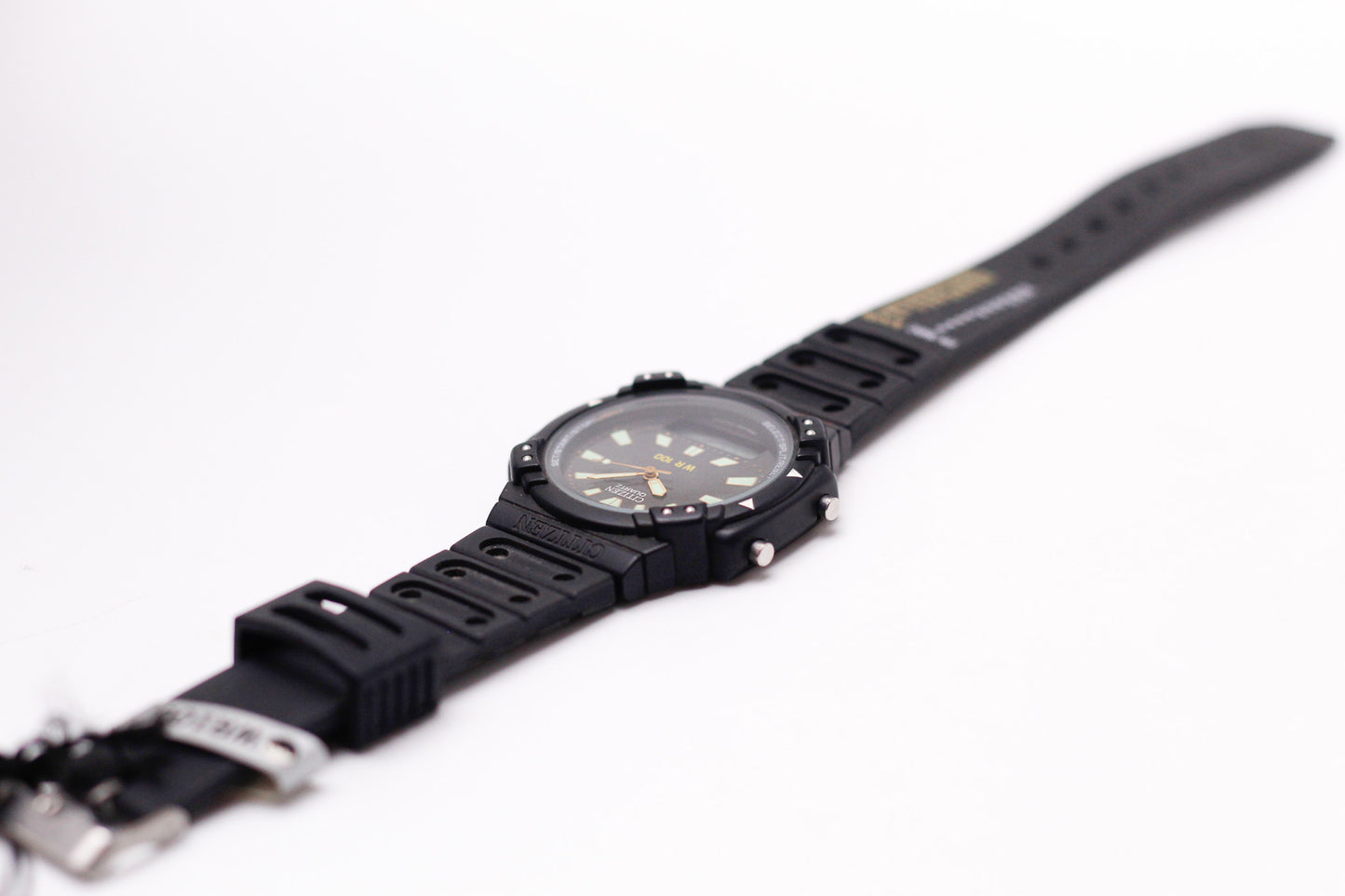 [Near Mint] 1995 Citizen Quartz Ana-Digi Matte Black Dial Men's Wrist-Watch